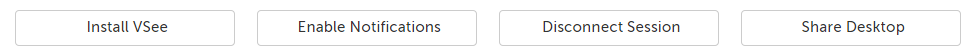 Buttons along the bottom of the Dashboard page