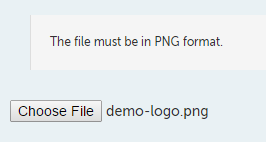 Uploaded logo file