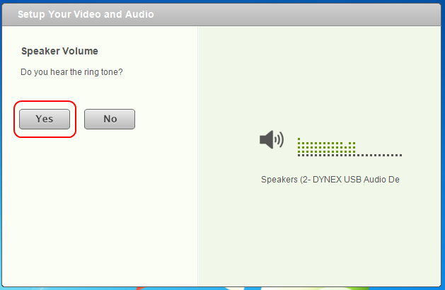 Screencap showing what the speakers calibration window looks like
