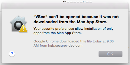 VSee installer blocked