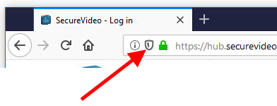 Shield icon: Firefox's content blocker